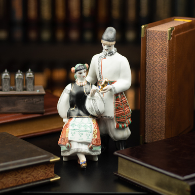 Порцелянова статуетка "Вакула дарує Оксані черевички", ЕЗХК, 1953 р.