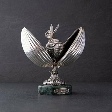 Серебряная статуэтка "Ангельская гармония" ручной работы