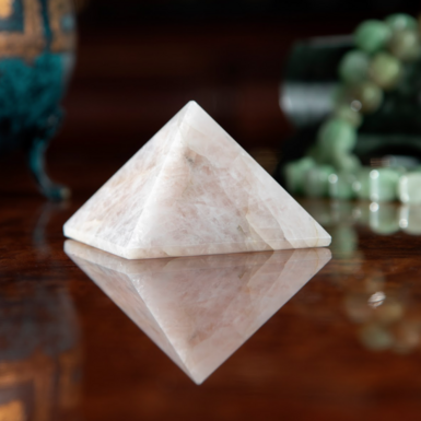 Bliest Rose Quartz Pyramid by Stone Art Designe (258g)