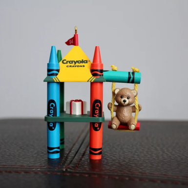Brightly Colored Crayola Swing Vintage Christmas Tree Toy by Hallmark Keepsake Ornament