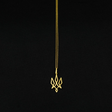 Silver pendant (925) with gold plating "Trident" from the Fama Jewelry House