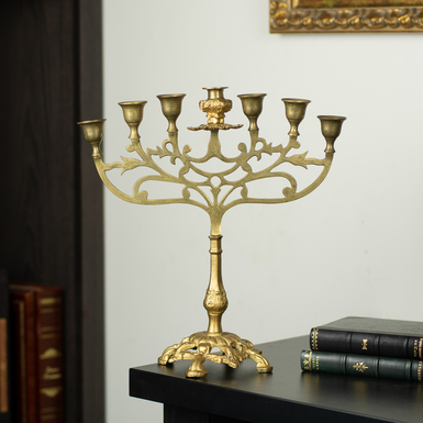 Rare Jewish Menorah candlestick, mid-20th century, 50-60s, central Europe