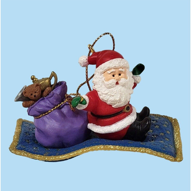 Вінтажна ялинкова прикраса «Дід Мороз на літаючому килимі» від Hallmark Keepsake Ornament