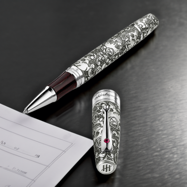 Rollerball pen "Rose and skull" by Montegrappa