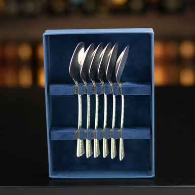 Set of silver teaspoons "Five o'clock" (6 pcs.)
