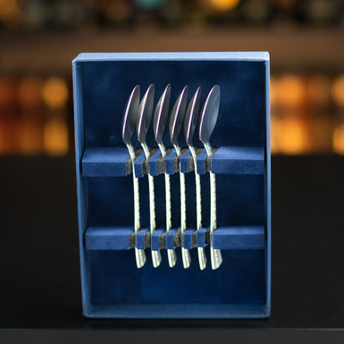 Set of silver coffee spoons "Energy" (6 pcs.)
