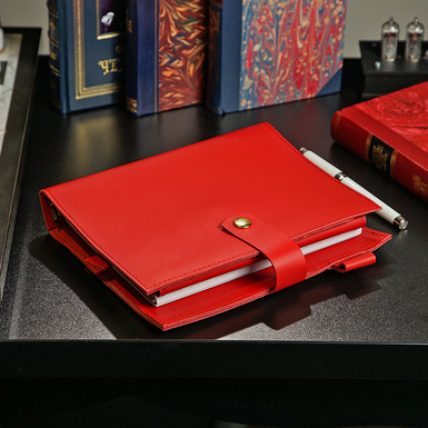 Leather notebook "RedLips"