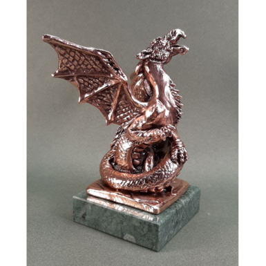Handmade figurine "Copper Dragon of Longevity" by Evgeniy Yepur