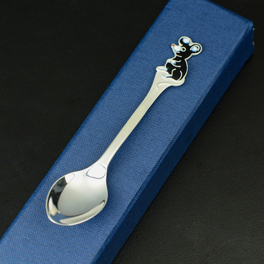 Children's spoon made of silver "Mouse"
