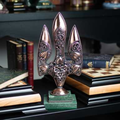 Copper and marble statuette "Arms of Ukraine" by Vyacheslav Didkovsky
