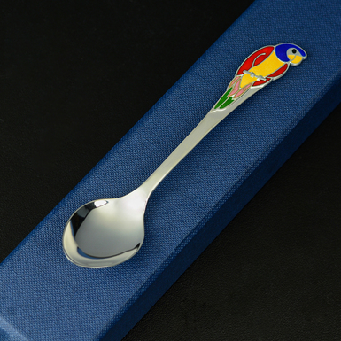 Children's spoon made of silver "Parrot"