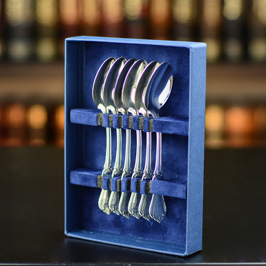 Silver set of teaspoons "Wonder" (6 pieces)