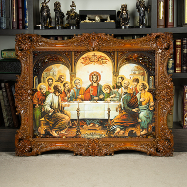 Картина «Тайная вечеря» из янтаря и янтарной крошки