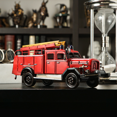 Металлическая модель пожарной машины Feuerwehr Magirus 1960 (33см) от Nitsche (изготовлено в ретро стиле)