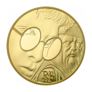 Золотая монета "Гарри Поттер и Альбус Дамблдор",  50 евро