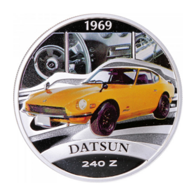 Серебряная монета "1969 Datsun 240 Z", 1 доллар