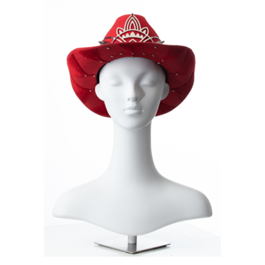 Шляпа в единственном экземпляре "Redly" из шерстяного фетраа и декором из нержавеющей стали и шерстяной нити (56-57 размер) от Helena Romanova