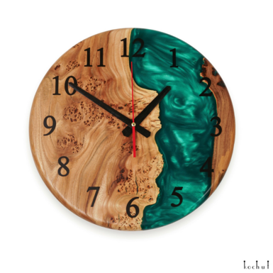 Дерев'яний настінний годинник ручної роботи "Континуум" від Kochut (350 мм)