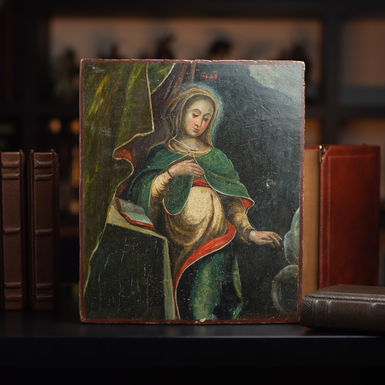 Старовинна ікона початку 19 століття «Дірбська Божа Матір Непразна» (без реставрації), Вінниччина
