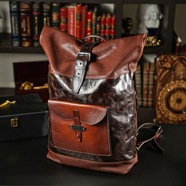 Leather backpack "Topin"