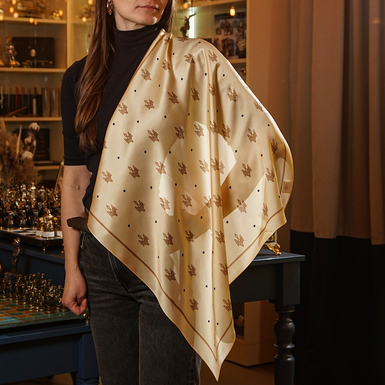 Шелковый платок «Trident» от FAMA (лимитированная коллекция, 65х65 см)