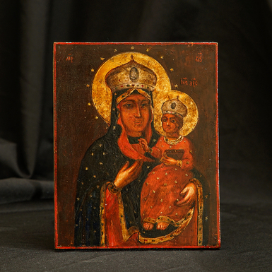 Старинная икона Озерянской Божией Матери последней четверти 19 века
