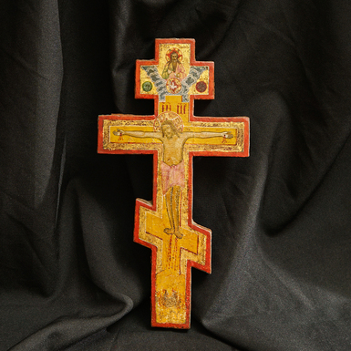 Antique cross Guardian - the crucifixion of Christ from the second half of the 19th century (without restoration)