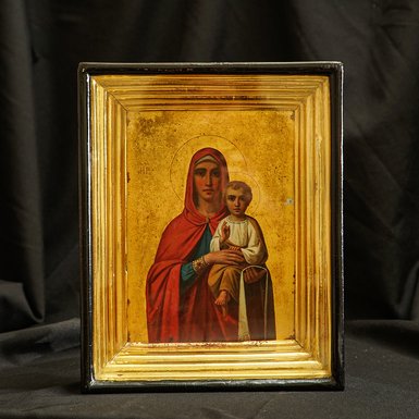 Ікона Божої Матері кінця 19 – початку 20 століття, Київщина (без реставрації)