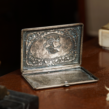 Silver cigarette case, first half of the 20th century
