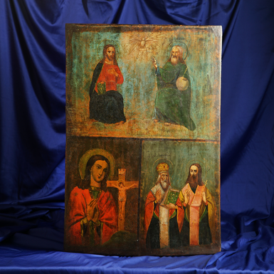 Three-part icon of the late 19th-early 20th century, Cherkasy region