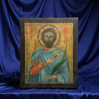 Старовинна ікона Святого Віктора кінця 19 століття, Дніпропетровщина