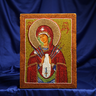 Modern icon of the Seven Shot Mother of God