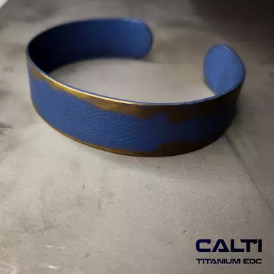 Titanium cuff bracelet "Volya" by Calti
