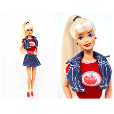 Винтажная коллекционная кукла-барби "Возвращение в школу" (1996)