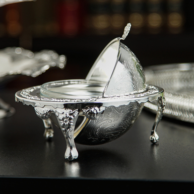 Silver plated caviar "Seafood" by Queen Anne, UK