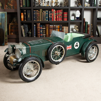 Большая металлическая модель автомобиля Bentley Blower 1929 года (1,4 м) от Nitsche (изготовлено в ретро стиле)