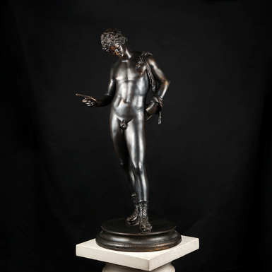 Bronze copy of handmade Boisse's sculpture "Dionysus" by Valentina Mikhalevich, 19th century, Austria (10 kg)