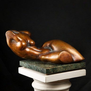 Handmade bronze sculpture "Rest" by Valentina Mikhalevich (14 kg)