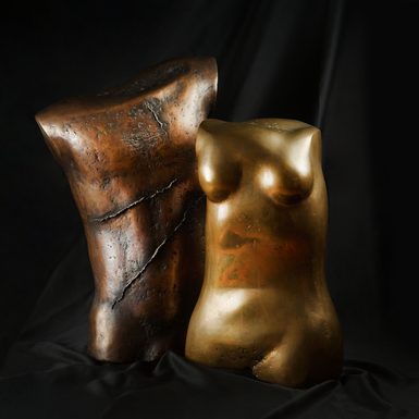 Handmade bronze sculpture "Two (Youth)" by Valentina Myhalevich (man 37 kg, woman 20 kg)