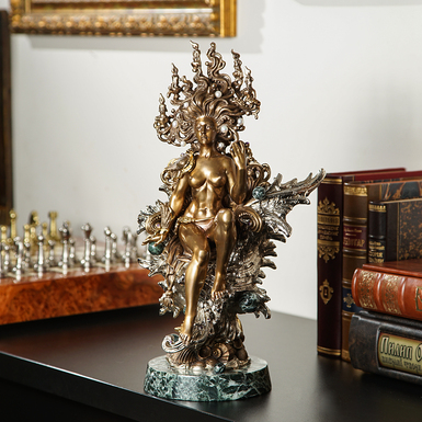 Statuette "Mistress of the Seas" made of bronze and marble, with pearl inserts from the Ozyumenko brothers
