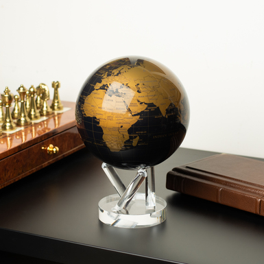 Self-rotating globe "Golden continents" (diameter 15.3 cm) from Mova