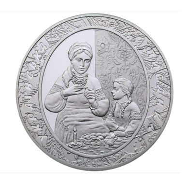 Подарочная серебряная монета  20 гривен "Пасха"