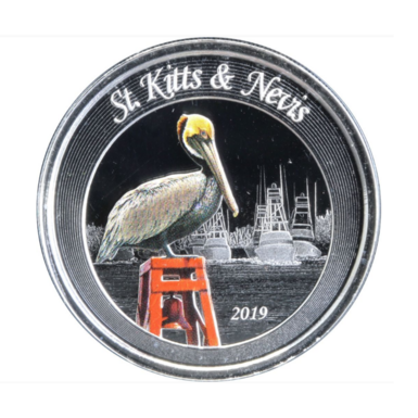 Подарочная серебряная монета "St. Kitts & Nevis", 2 доллара