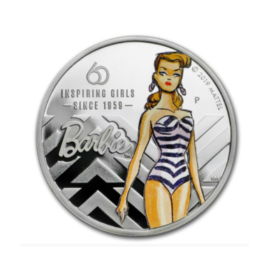  Silver gift coin "The First Barbie", 1 dollar