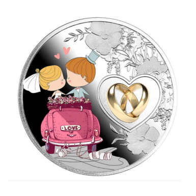 Gift silver coin "Marry me. Wedding", 500 francs