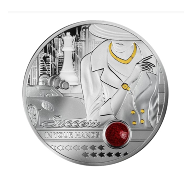 Подарочная серебряная монета "Success in your hands", 1000 франков
