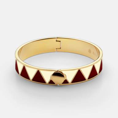 Enameled gold plated brass bracelet "Freya" from Skultuna