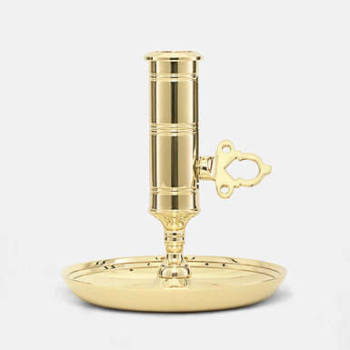 Polished brass candle holder "Candle" by Skultuna
