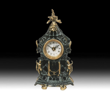 Bronze table clock "Tempus" by Virtus
