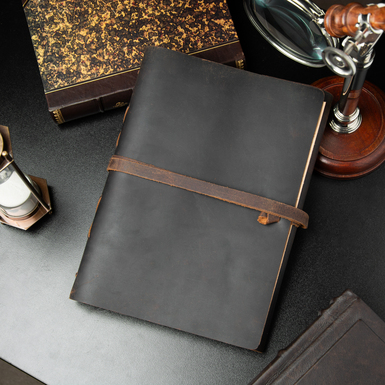 Buffalo leather notebook "Cahier"